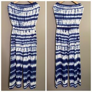Liquid new York Tie Dye Strapless Jumpsuit